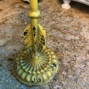 Hobby Lobby Accents - Yellow Distressed Arrow Candle Holder Hobby Lobby Accents - Yellow Distressed Arrow Candle Holder